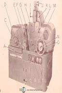 Landis No. 12 Centerless Grinding Machine Operators Instruction Manual Year 1951