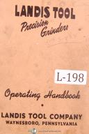 Landis General information Including Complete Grinding Wheel Data Manual 1948