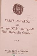 Landis General information Including Complete Grinding Wheel Data Manual 1948