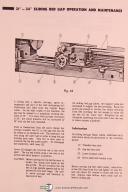 Leblond, Makino, 24" Regal Lathes, 3929, Instruciton and Parts Manual Year 1974