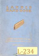 Landis Threading & Tapping Equipment Operators Manual 1940