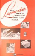 Lapmaster 12" & 15C, Assembly & Instructions Manual