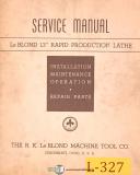 LeBlond 13", Rapid Production Lathe Service Manual 1942