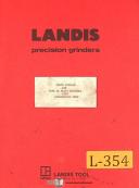 Landis Type 2R Grinders with Microtronic Feed, Parts Manual