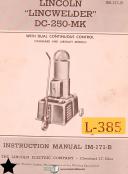 Lincoln-Lincoln Lincwelder DC 250 MK, Welder Instrucitons Manual 1954-DC 250 MK-Lincwelder-01