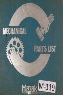 Mazak Yamazaki Mechanical Parts List Quick Turn-8 Machine Manual