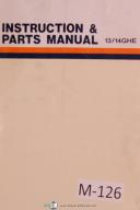 MicroWeily Operation Parts 13GHE 14GHE Gear Head Lathe Manual
