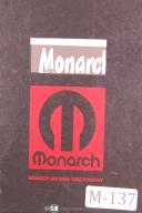 Monarch Series 61 Engine Lathe Operation, Parts & Air-Gage Tracer Manual