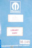Monarch Series 10 CNC Lathe Programming Manual Year (1967)