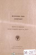 Michigan Tool GG, Gear Grinding Co., 16 x 3A, Gear Grinding, Operations Manual