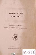 Michigan Tool No. 1124-C, Involute Checking Machine, Operators Intruction Manual