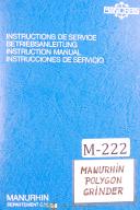 Manurhin Polygon, UJ 60 a fortuna, Cylindrical Profile Grinding, Service Manual