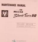 Mazak Slant Turn 50, Mazatrol T-1, Yamazki Maintenance & Spare Parts List Manual
