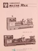 Mazak Rex Yamazaki, 24 & 30 Lathe, Operations & Parts List Manual Year (1969)