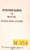 Mazak Micro Disk System Operations and Programming Manual 1985
