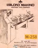 LeBlond 15" & 19", Lathes, 3942, Instructions and Parts Manual 1984