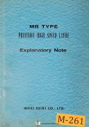 Mori Seiki Standard G Type, Lathe, Parts Manual