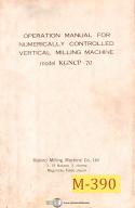 Makino KGNCP-70, Vertical Milling Machine Operations Manual