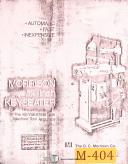 Morrison 1 1/4 Inch, Keyseater System, Parts Manual 1981