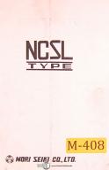 Mori Seiki NCSL Type Lathe, 53 page Parts and Assemblies Manual