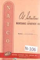 Natco C2254 932, Drilling Oil Instructions Maintenance Manual Year (1947)