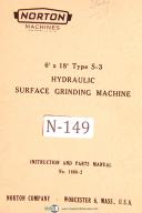 Norton 6" x 18" Type S-3 Surface Grinding Machine Instruction and Parts Manual
