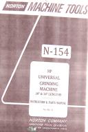 Norton 10" Universal Grinding Machine 20", 24" Instruction & Parts Manual