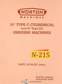 Norton 10" Type C, 14" Type LC Cylindrical Grinding Machines 2106-2 Parts Manual