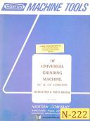 Norton 10", 20" & 24", Universal Grinding, Instructions and 924-8 Parts Manual