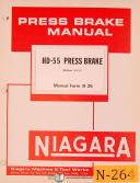 Niagara HD-55, Press Brake without A.D.C., B-25 Parts Manual