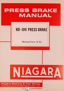 Niagara L Series Press Brake, Parts Supplement Manual