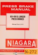 Niagara HD-400 and Up, Press Brakes, Operations and Maintenance Manual