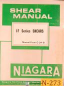 Niagara IF Series, Shears, Operations and Maintenance Manual 1976