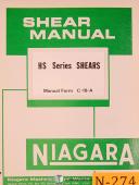 Niagara HS Series, Shears, C18-A Operations and Maintenance Manual 1976