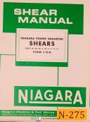 Niagara 3B, 4B 5B 6 7B 8 9 10 12, Shears C-10-B Operations and Parts Manual