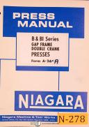 Niagara B & B1 Series, DBL Crank Presses, A-26-A Operations & Maintenance Manual