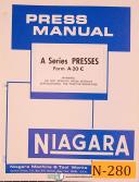 Niagara A Series, Presses, A-20-C Operations Maintenance and Parts Manual