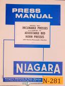 Niagara AA & H Series, Horn Presses, Operations and Maintenance Manual