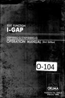 Okuma CNC Edit Function I-Gap OSP500G-G OSP5000G-G Control Manual