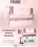 Primeline APH 45 - 350 Ton, Baykal Press Brakes User Manual 2002