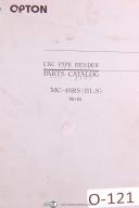 Opton MC-40RS, CNC Pipe Bender, Parts List and Assembly Drawings Manual (1990)