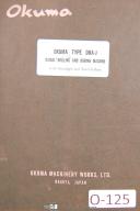 Okuma Type DRA-J, Radial Drill Boring Machine, Service & Parts List Manual 1943