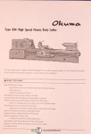 Okuma LDA Lathe, Operators Instructions Manual 1941-1966