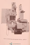Pratt & Whitney Keller Type BL, C, Milling Machine Operations Manual Year 1959