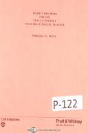 Pratt Whitney Velvetrace M-1744 Milling Machine Operators Instruct Manual (1958)