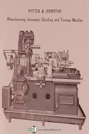 Potter & Johnston Whitney Turret Lathe Production Tooling Manual Year (1949)