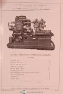 Potter & Johnston, Pratt Whitney, 5D & 5DLX Chucking & Turning Parts Manual 1949