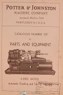 Potter & Johnston, Whitney 6DREL Auto Chucking Lathes Parts & Equipment Manual