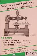 Panto UE & UE-2 Engraver, UE Marker, UA Etcher Operation & Parts Manual Yr. 1939