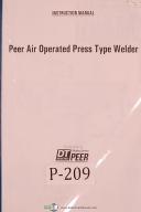 Peer Air Operated Press Type Welder Operators Instruction Manual Year (1990)